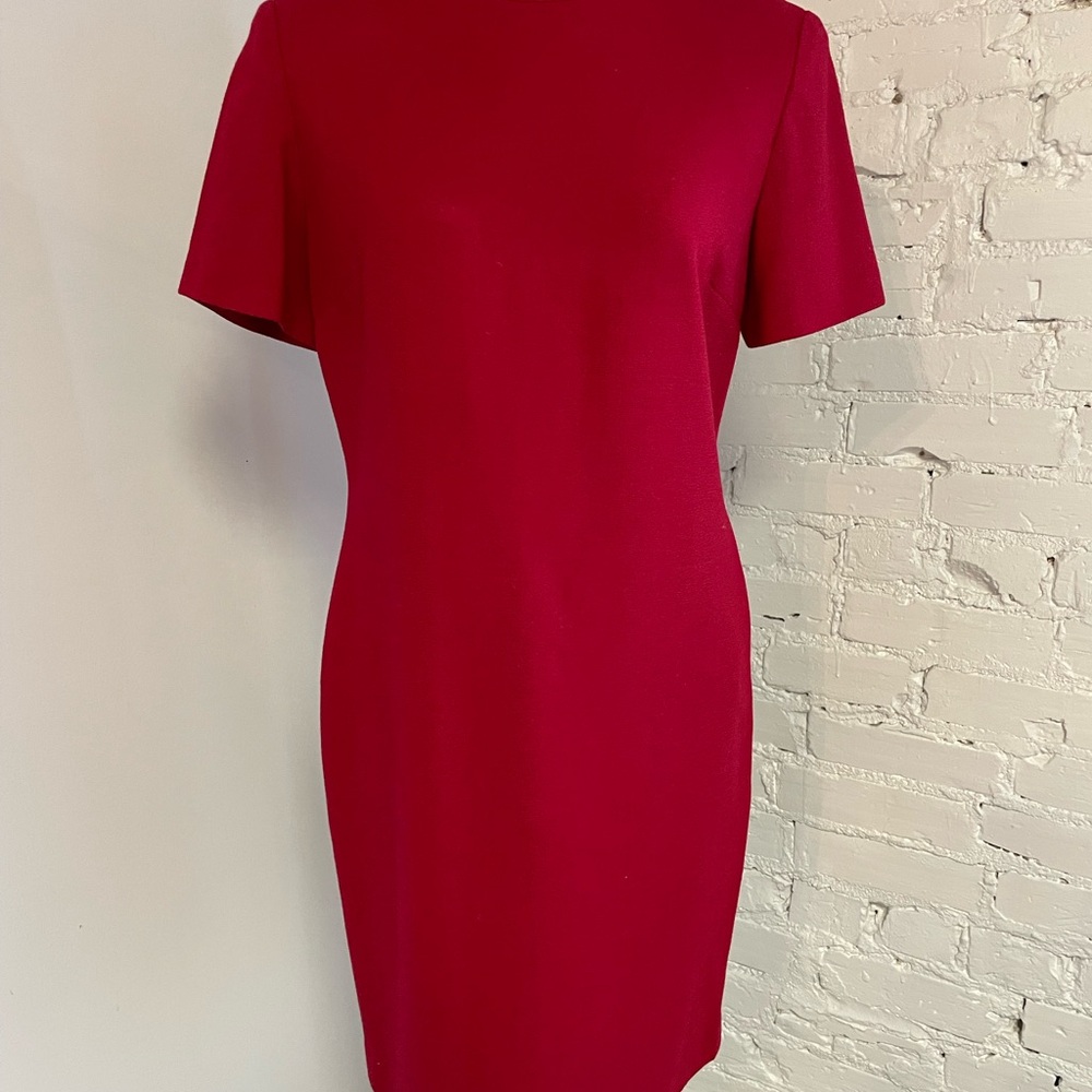 Talbots One Shoulder Dress in Vibrant Red